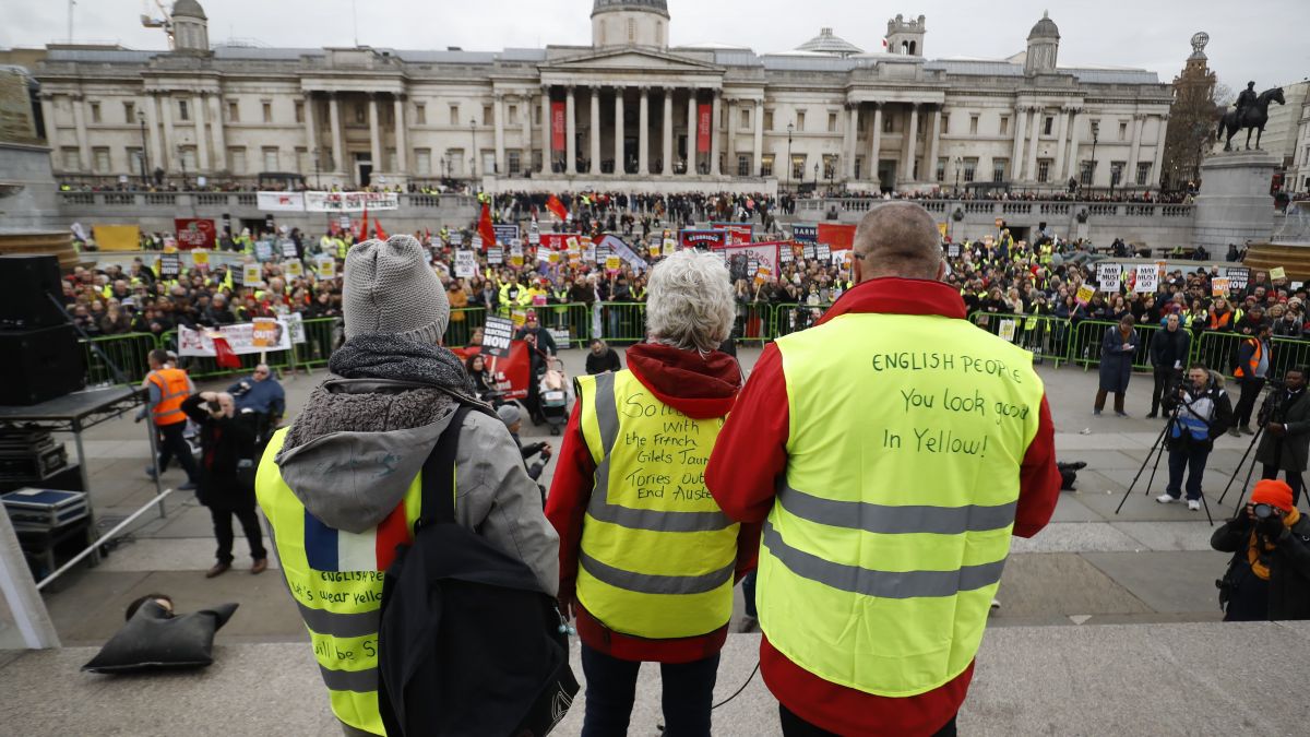 Photo de La fièvre des gilets jaune atteint Londres