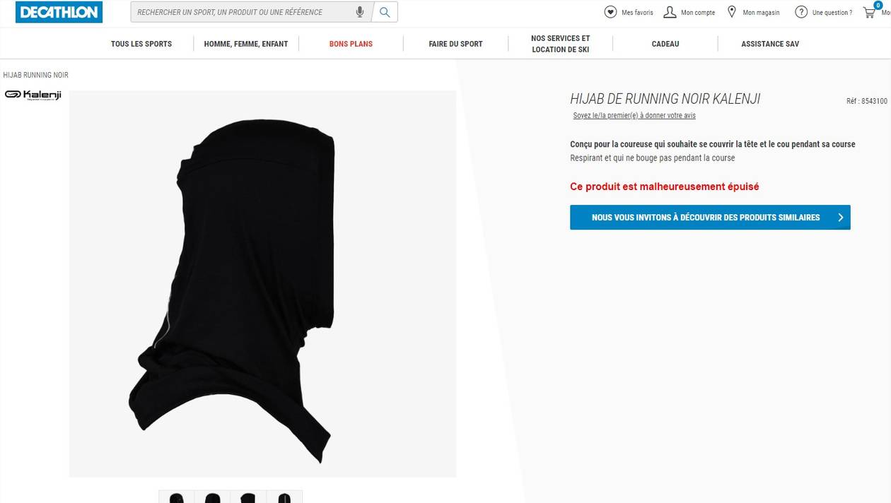 Photo de Polémique autour d’un hijab, Decathlon « assume »