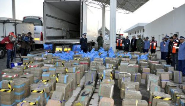 Photo de Guergarate. Saisie de 11,940 tonnes de haschich à bord d’un camion TIR