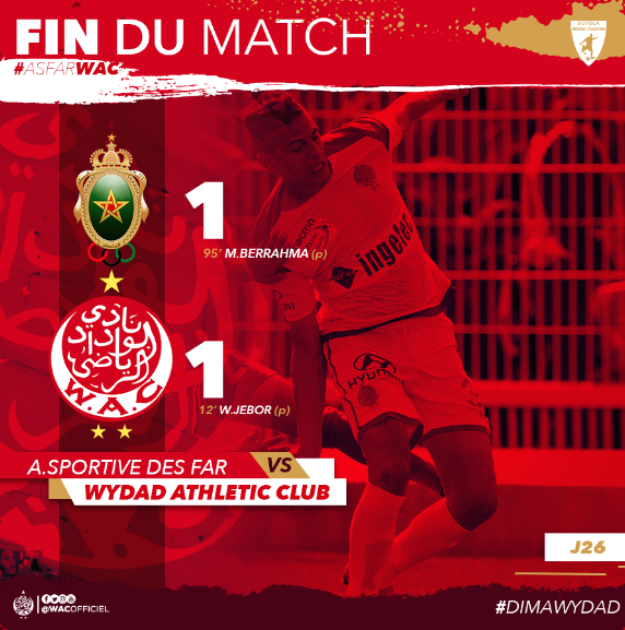 Photo de Botola. Match nul entre l’AS FAR et le WAC