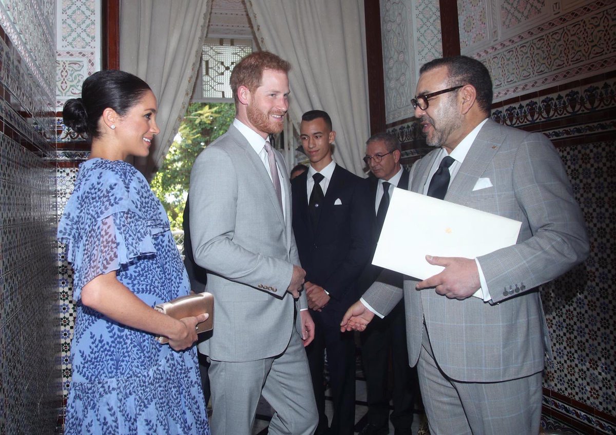Photo de Harry et Meghan. Le roi Mohammed VI félicite le couple pour leur premier enfant