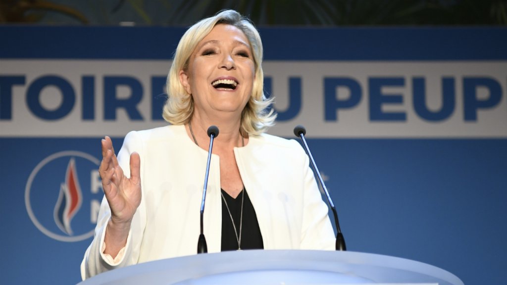 Photo de Élections européennes. Marine Le Pen devance Macron
