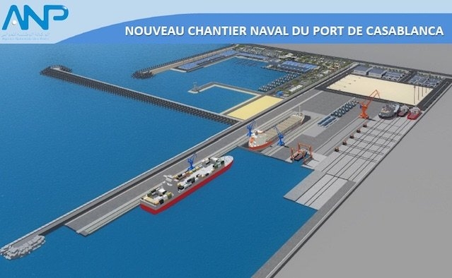 Photo de Le nouveau chantier naval de Casablanca. 1ère phase en cours d’achèvement