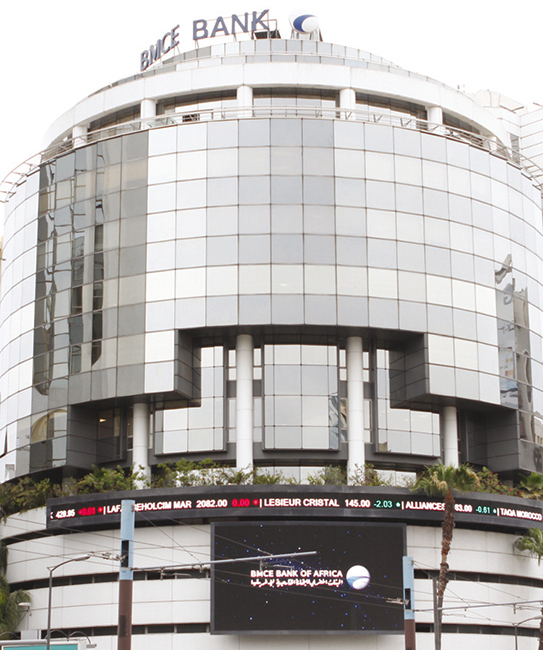 Photo de BMCE Bank of Africa. Le titre perd 15% depuis début 2018