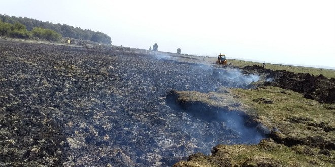 Photo de Incendie à Merja Zerga. Le périmètre ne présente plus aucun risque 