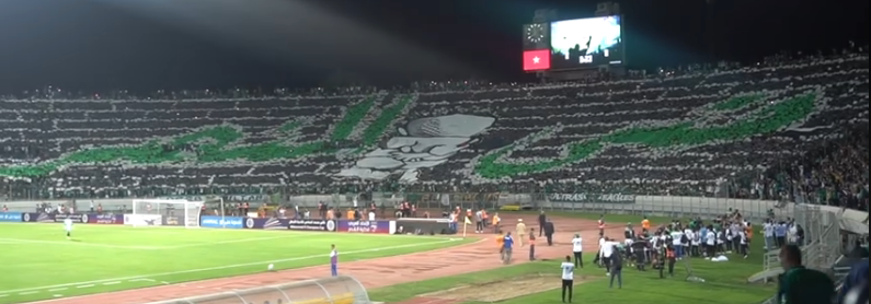 Photo de Vidéo. Le magnifique tifo du Raja face à Hilal Al Qods