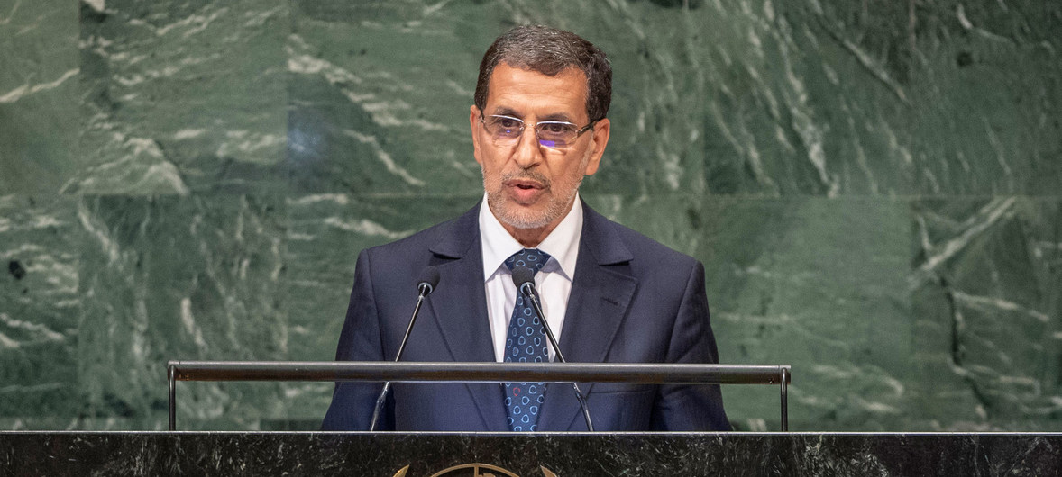 Photo de El Othmani à l’AG de l’ONU: « la souveraineté du Maroc sur ses provinces du sud est non-négociable »