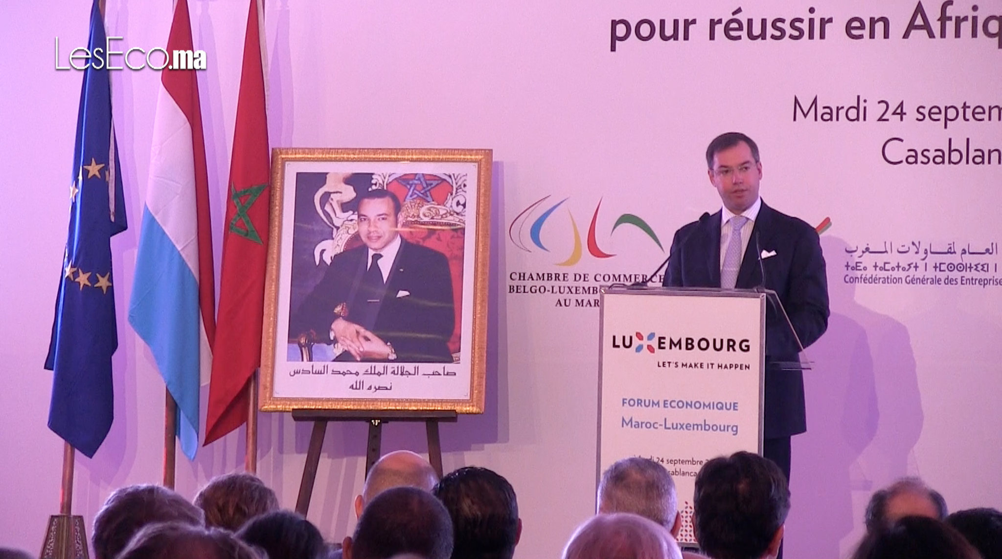 Photo de Vidéo. Le Grand-Duc héritier de Luxembourg au Maroc