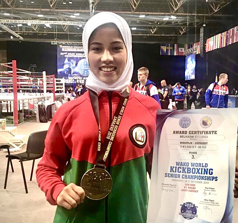 Photo de Championnat du monde de Kick-boxing : Chaimae Belkasmi remporte la médaille de bronze