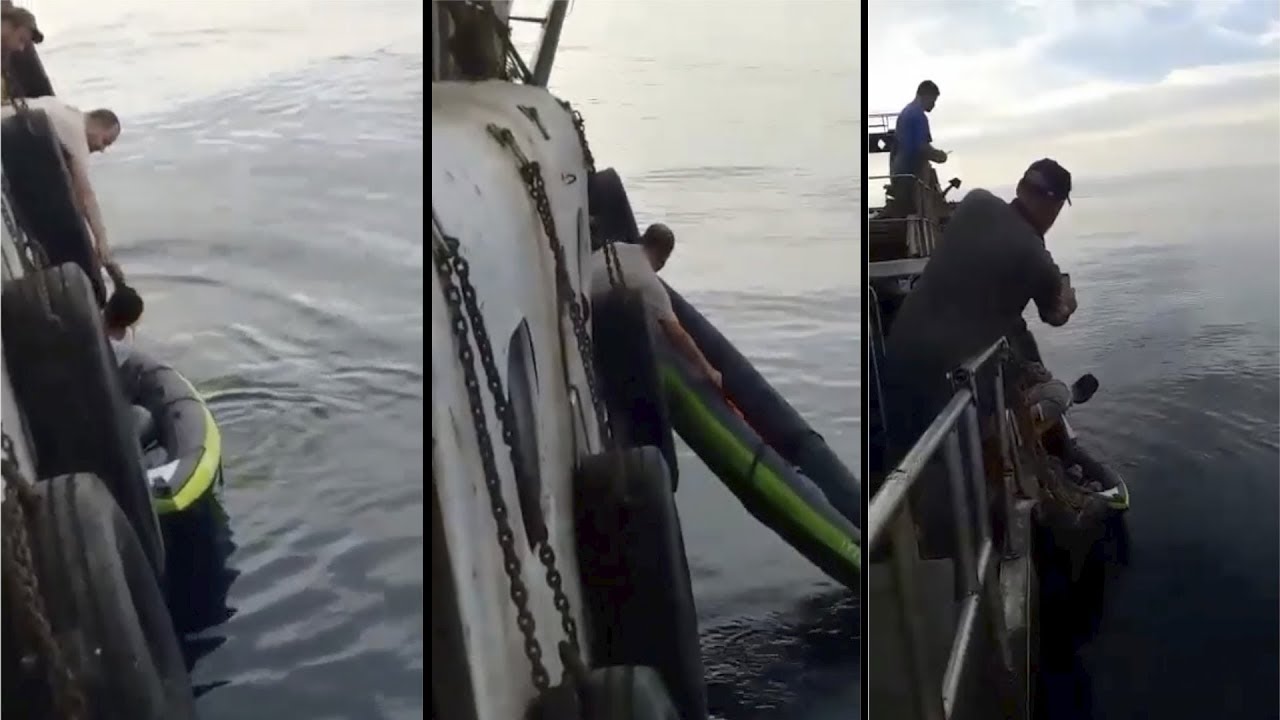 Photo de Vidéo : des pêcheurs rifains portent secours à des migrants