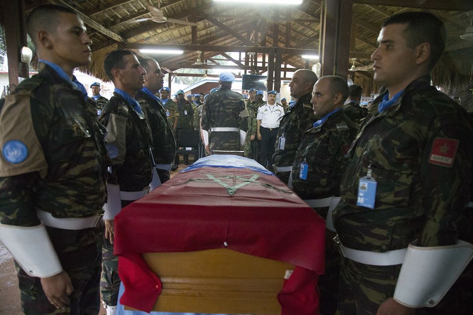 Photo de La MINUSCA rend hommage au soldat marocain mort en Centrafrique