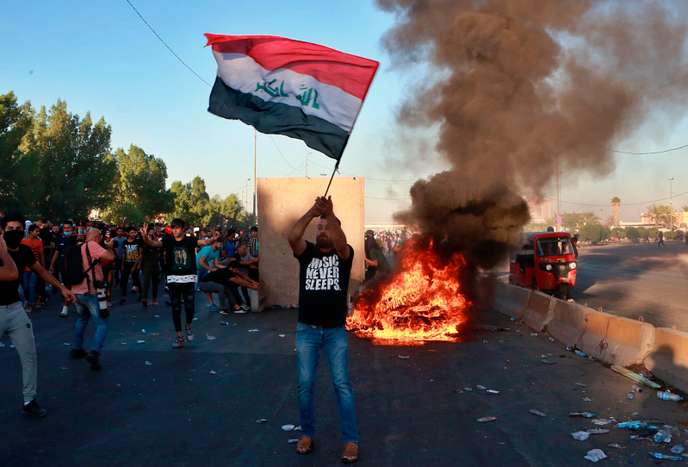 Photo de Manifestations en Irak: des dizaines de blessés