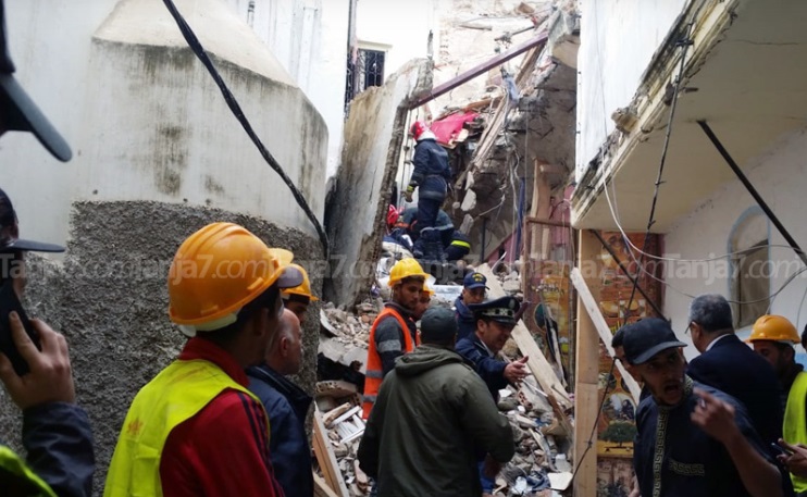 Photo de Photos et vidéo. Effondrement d’une maison à Tanger : un mort