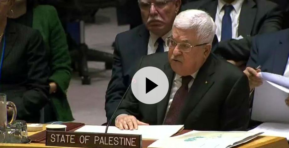 Photo de Abbas au Conseil de sécurité: La paix est encore possible !