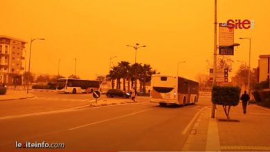 Photo de Oujda : les images impressionnantes de la ville sous un ciel orange (VIDEO)