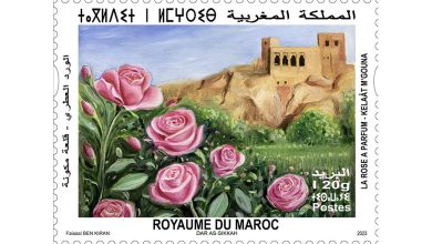 Photo de Barid Al-Maghrib émet un timbre-poste spécial sur «la rose à parfum- Kelaât M’Gouna»