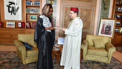 Photo de Nasser Bourita reçoit la ministre centrafricaine des Affaires étrangères