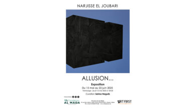 Photo de L’exposition « ALLUSION… » de Narjisse El Joubari : un voyage géométrique entre ciel et volumes